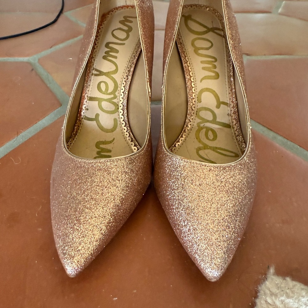 Sam Edelman Women's Sparkling Heels - Rose Gold